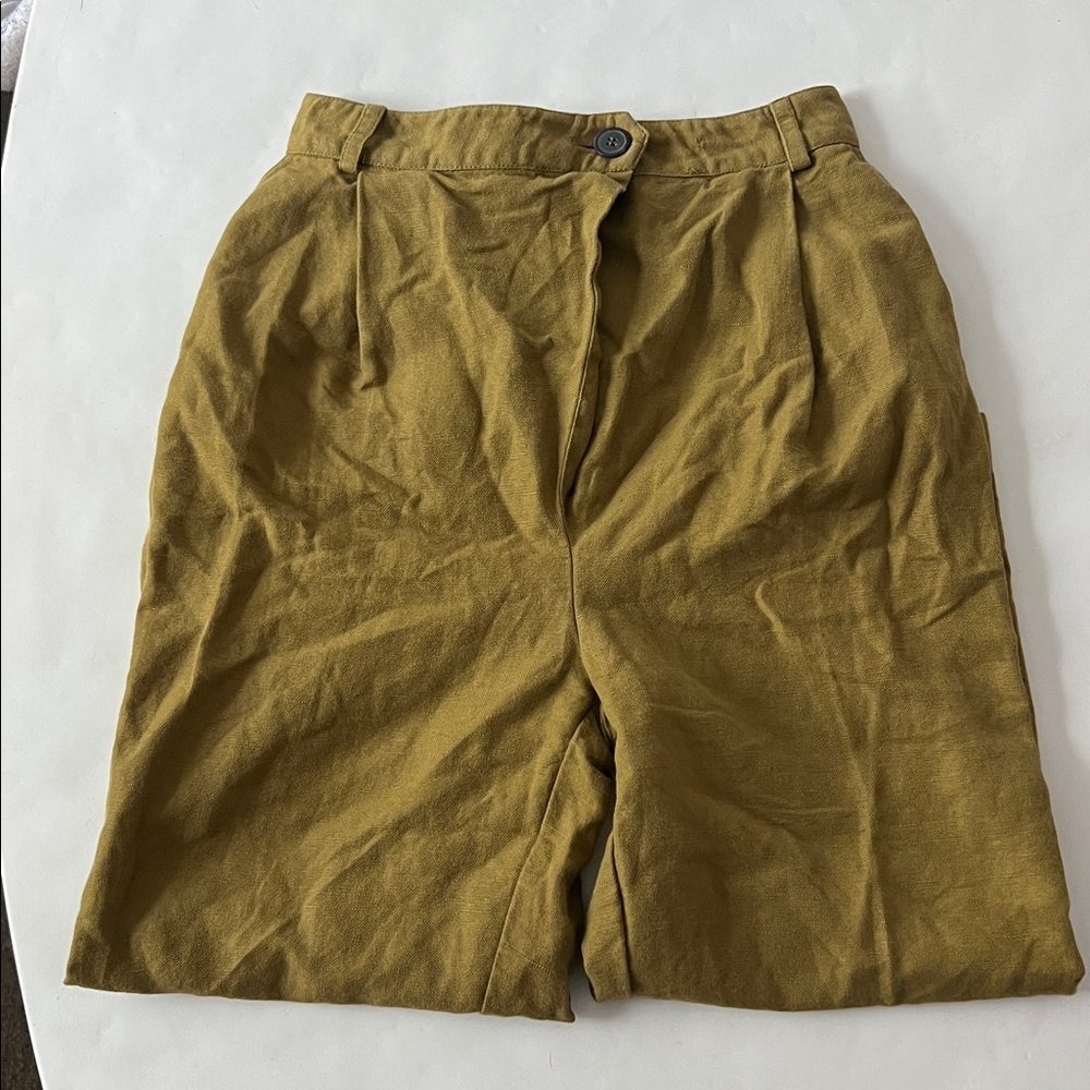Mara Hoffman Almeria Linen Pant in Olive Green 2 - Picture 5 of 7